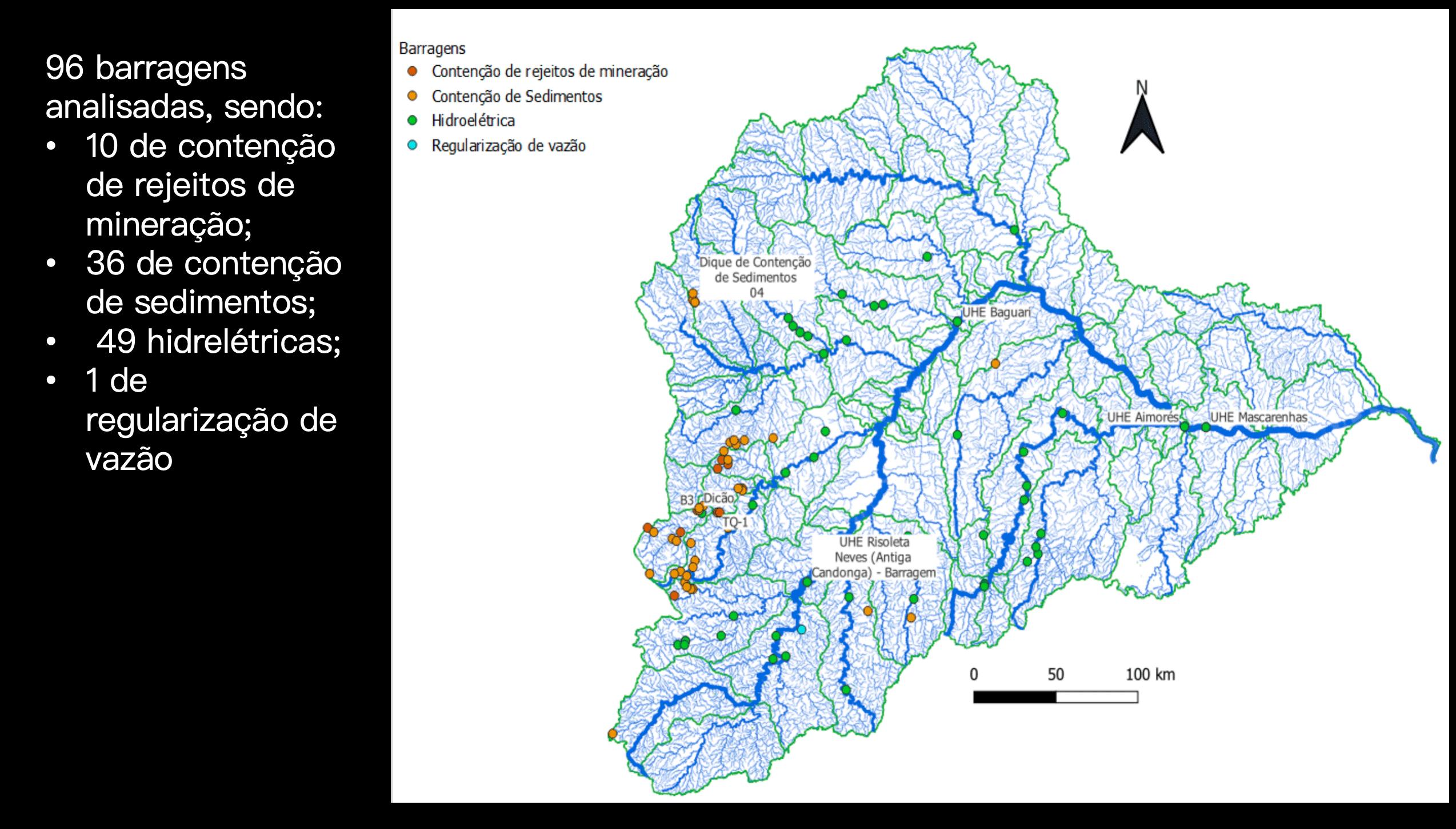 Descaracterização de barragens na bacia do Rio Doce: efeitos hidrológicos e sedimentológica.